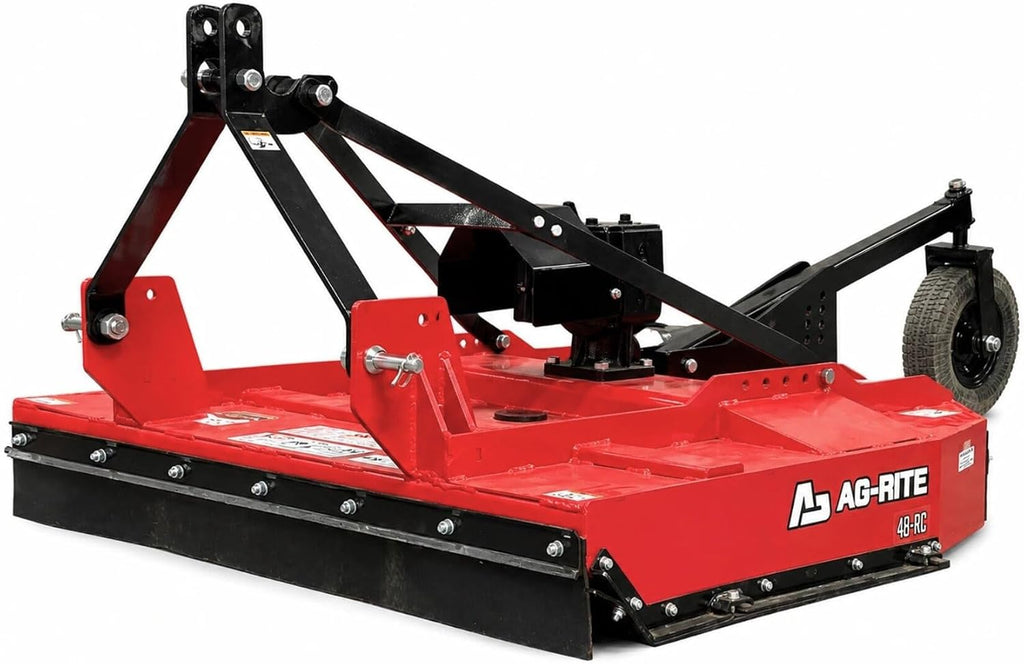 48 Inch Brush Hog Tractor Rotary Cutter - No PTO, Fits 22-50 HP | Heavy Duty 3 Point Rotary Mower, 6 Gauge Steel