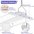 2FT 150W LED Linear High Bay Light, 5000K High Bay Shop Light 4 Pack