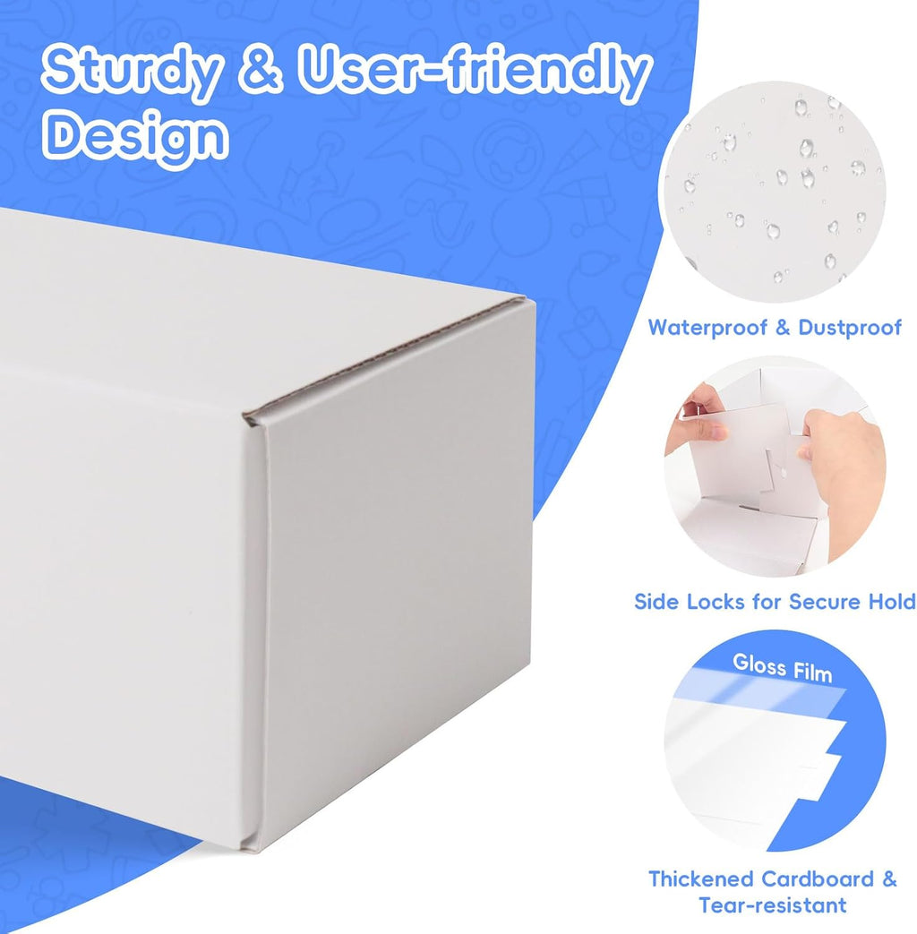 Bulk Card Storage Boxes, 6-Pack Holds 3,600 Cards for Trading Cards | Store 3,600 cards with dividers, labels and 3