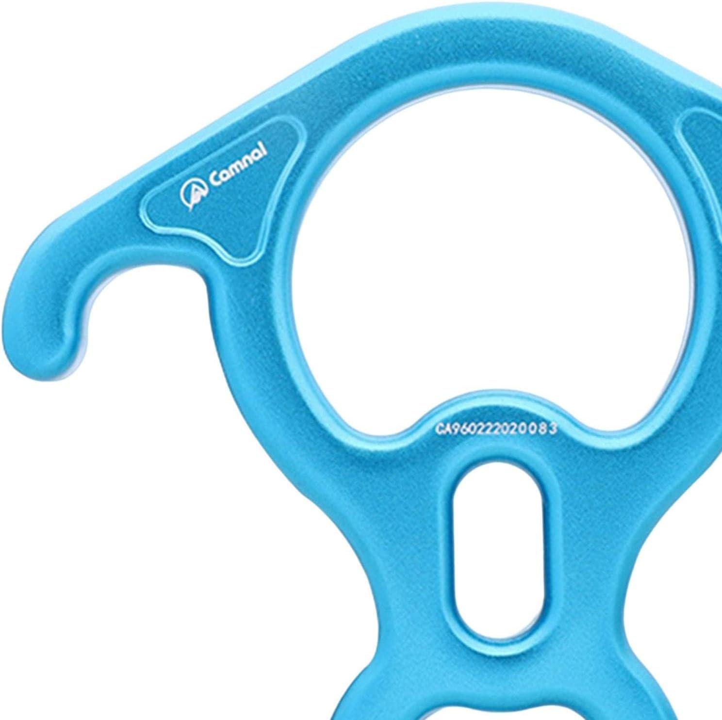 50kN Figure 8 Descender for Rescue Operations, Aluminum Alloy Belay Device, Blue (1 Piece)