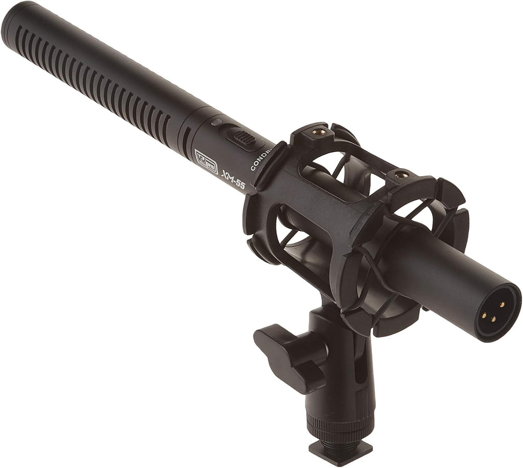 XM-55 13-Piece Professional Video & Broadcast Unidirectional Condenser Shotgun Microphone Kit - Complete Set Includes