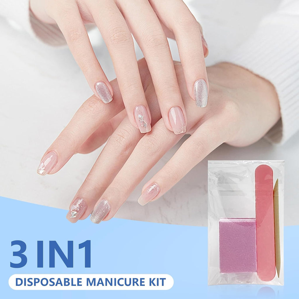 Lokyango Disposable Manicure Tool Kit (Pink, Count, 40, 80/100 Grit)