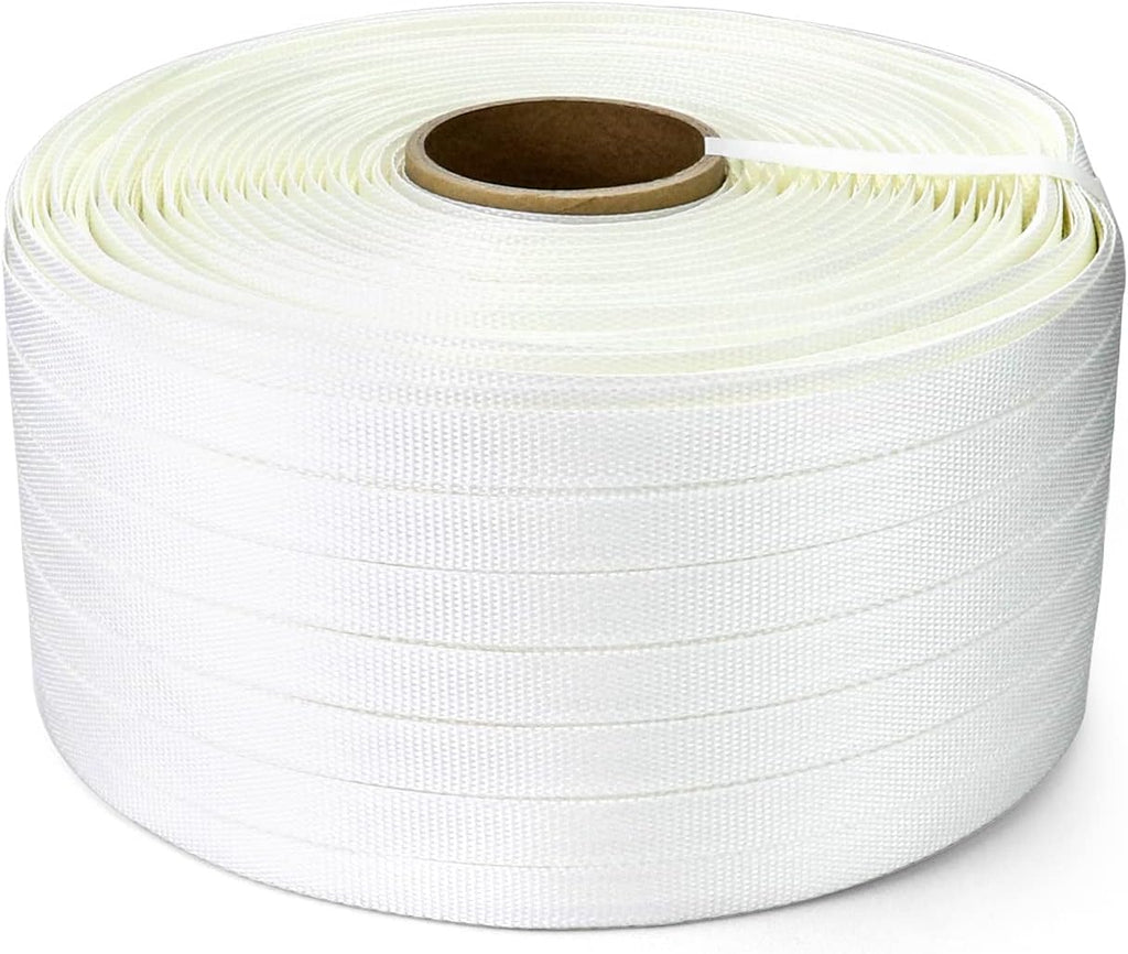 3/4" x 1640' Woven Cord Strapping Roll, Heavy Duty Polyethylene Braided Rope Strap Roll, 1830 lb Strong Break