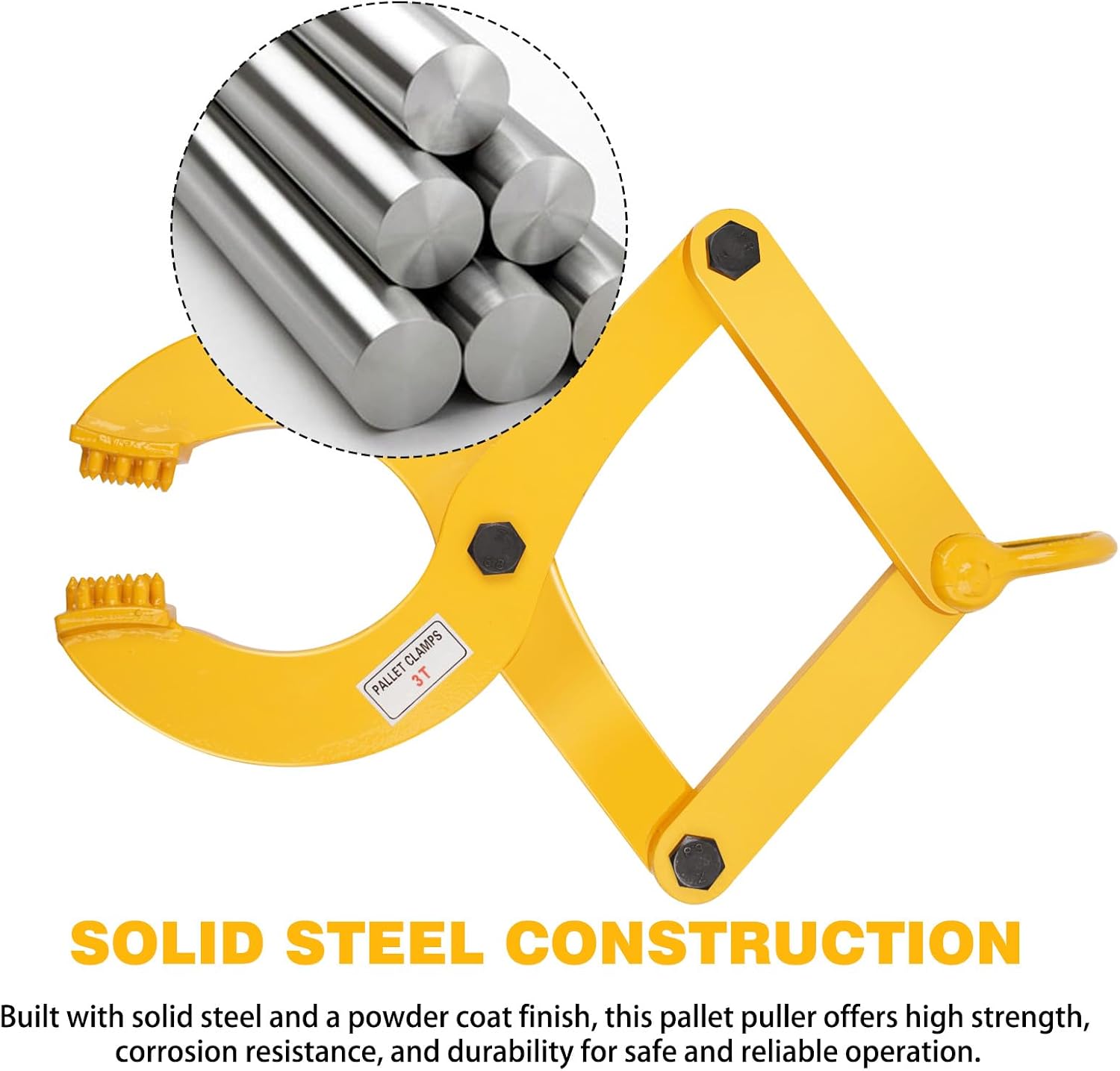 Pallet Puller,3T/6600 LBS Capacity Pallet Jack Puller,Heavy Duty Single Scissor Clamp for Forklift Chain,Pulling