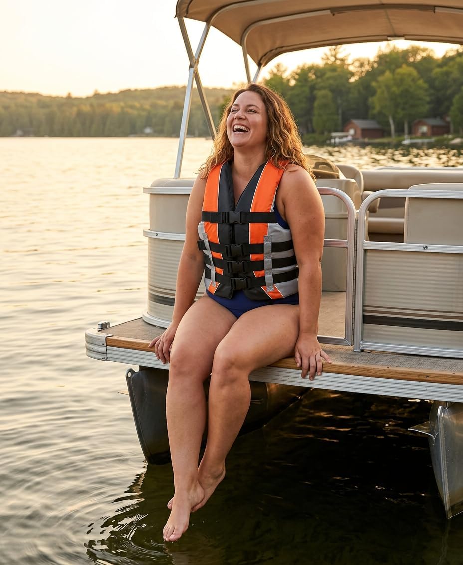 High-Performance Hardcore Adult Life Vest | USCG Approved Safety Flotation Device for Water Sports, Boating, and