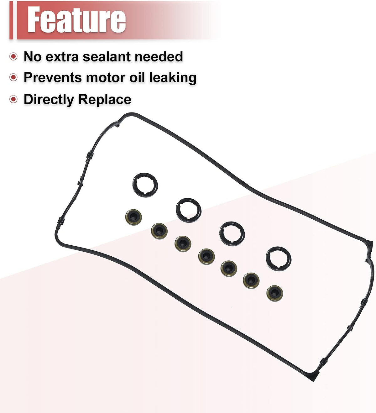 X AUTOHAUX 1 Set 12341-PR4-A00 Engine Valve Cover Gasket for Honda CR-V L4 2.0L 1997-2001 for Acura Integra L4 1.8L 1990-2001