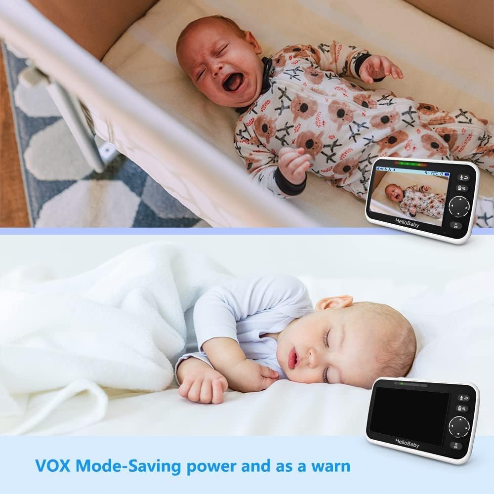 No WiFi Baby Monitor 2 Cameras and Audio HB6550, 5" Video Screen | Trusted by 10M+ Families, Private No-WiFi, 2-Room