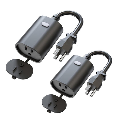 Outdoor Smart Plug, IP65, 2.4G WiFi Only, FCC Listed, 2 Pack