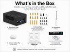 iUniker Metal Case Compatible with Raspberry Pi 5, Aluminum Pi 5 Case with Space for Active Cooler, M.2 NVMe HAT & POE HAT, GPIO Side Access, Vented Enclosure (Only Include Case)