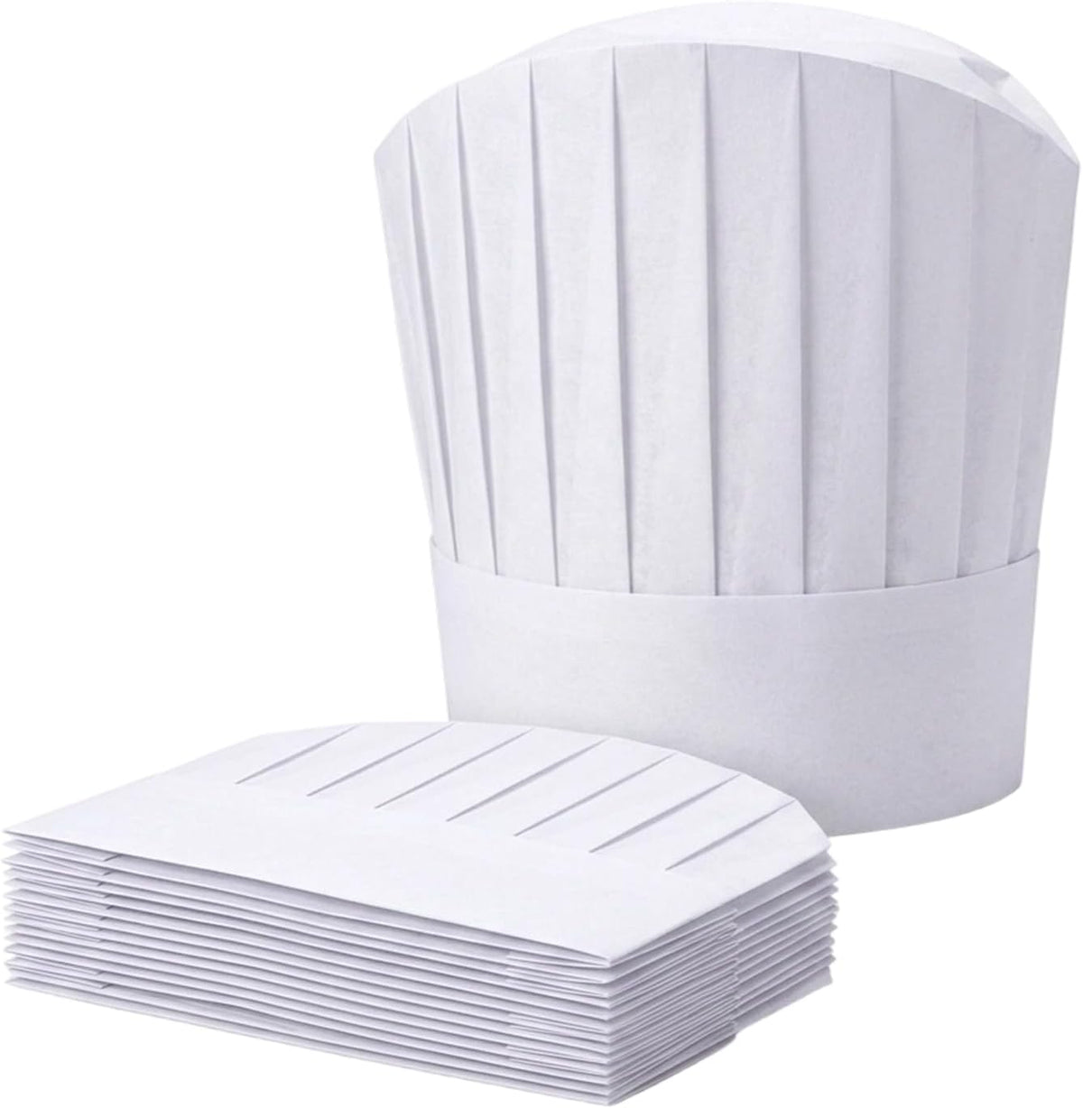 25 Count Chef Hat, Paper Chef Hats for Cooking Parties and Baking Classes, Non-Woven Disposable Chef Hats for Kitchen