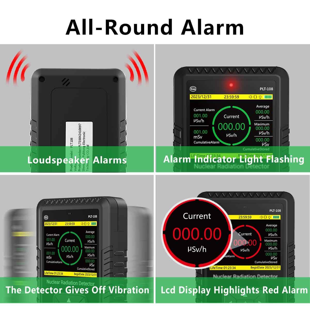 Geiger Counter Nuclear Radiation Detector - Portable Handheld Beta Gamma X-ray Radiation Monitor Meter, Nuclear