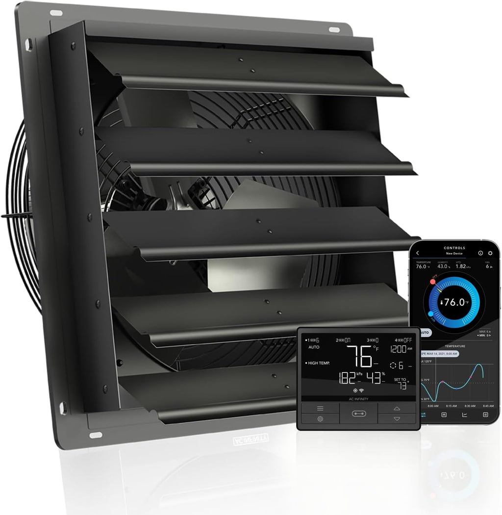 AC Infinity AIRLIFT T16 Shutter Exhaust Fan 16" with Environment Controller
