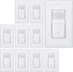 EverElectrix Motion Sensor Light Switch, 10 Pack, White