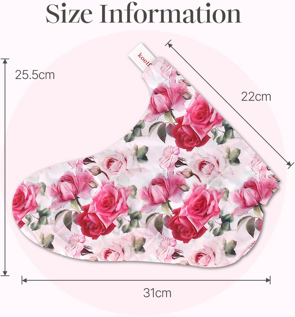 Rose Petal Satin Foot Mask (5pairs) - Korean Skin Care, Intensive Nourishing Socks, Rose Scented Foot Repair Masks