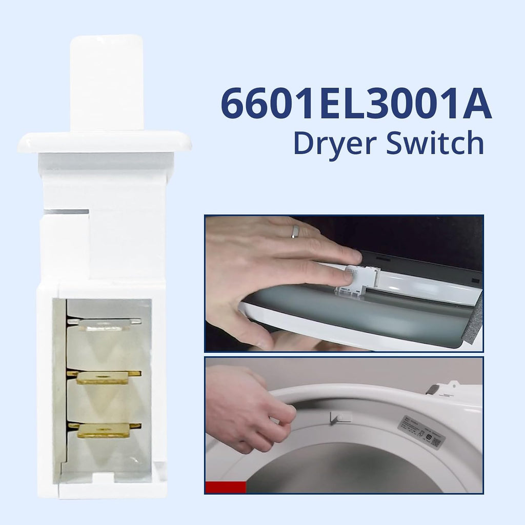 6601EL3001A Dryer Door Switch Fit for LG Dryer DLE2250W DLEX5680V DLEX5170W