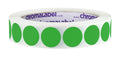 Green Dot Stickers, 3/4 Inch Removable, 1000/Roll