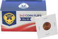 100 Penny 2x2 Cardboard Coin Flips with Mylar Windows Archival Safe Cent