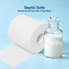 Bamboo Toilet Paper 3-Ply, Septic Safe Bath Tissue, 24 Rolls, White