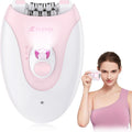 Smooth Glide Epilator for Women, Gentle 2-Speed Hair Removal Device with LED Light, 36 Tweezers & Massage Pad