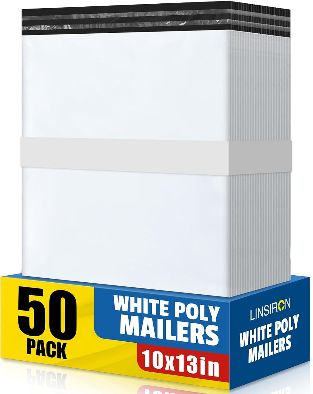 Poly Mailers 10x13 Inch 50 Pcs, Large Shipping Bags for Clothing | Waterproof Strong Adhensive Mailing Bags for Small