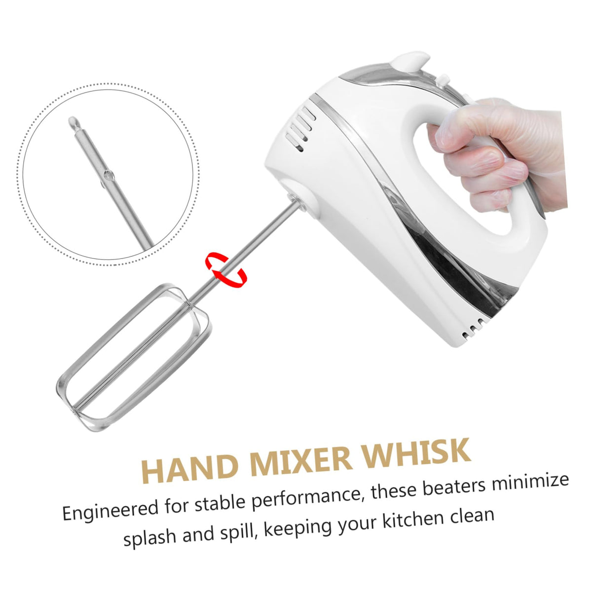2 Pcs Hand Mixer Beaters Stainless Steel Replacement