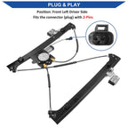 Obaee Window Regulator with Motor Front Left Driver Side, Replace 741-690