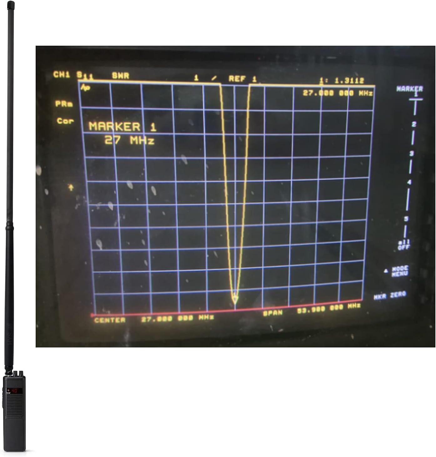 27MHz 26in Flexible BNC Handheld CB Antenna for Cobra Midland Uniden