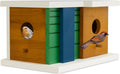 Wooden Birdhouse with 2 Entrances and Rear Access