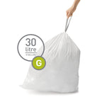 Code G 60 Count Custom Fit Liners, Drawstring Kitchen Trash Bags, One-by-One Mess-Free Dispense, Extra Thick & Double