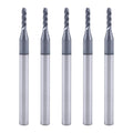 1/16" 4 Flute Carbide Ball Nose End Mill 1/8" Shank Diameter 5Pcs