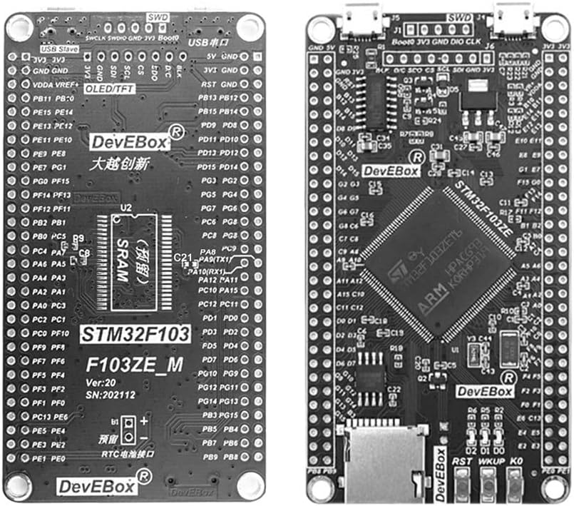 STM32F103ZET6 Development Board, STM32 Core Boards with 8MHz RTC Crystal & SWD Debug Interface for Electronics Hobbyists