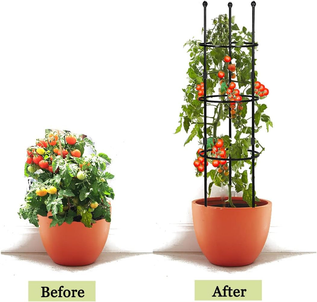 Garden Trellis,2 Pack Plant Trellis,2 in 1 Tomato Cages and Supports for Vines Crop,Plant Stake for Climbing Plants