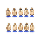 10Pcs PC4-M6 Pneumatic Straight Fitting Joint for 4mm Tube, M6 Thread