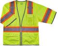 unisex adult Two-tone Hi-vis Class 3 Two Tone Hi Vis Surveyor Vest Zipper, Lime, Large-X-Large US