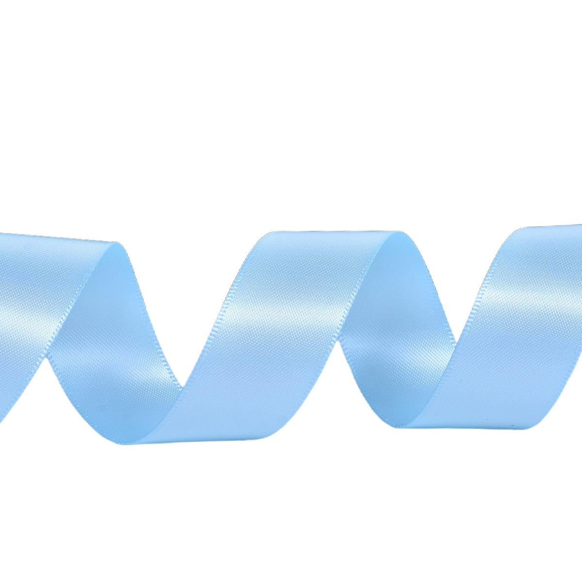Light Blue Double Faced Satin Ribbon 7/8 Inch Continuous 25 Yards