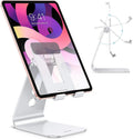 T2 Tablet Stand for Desk, Aluminum Holder for iPad Pro/Air, Silver