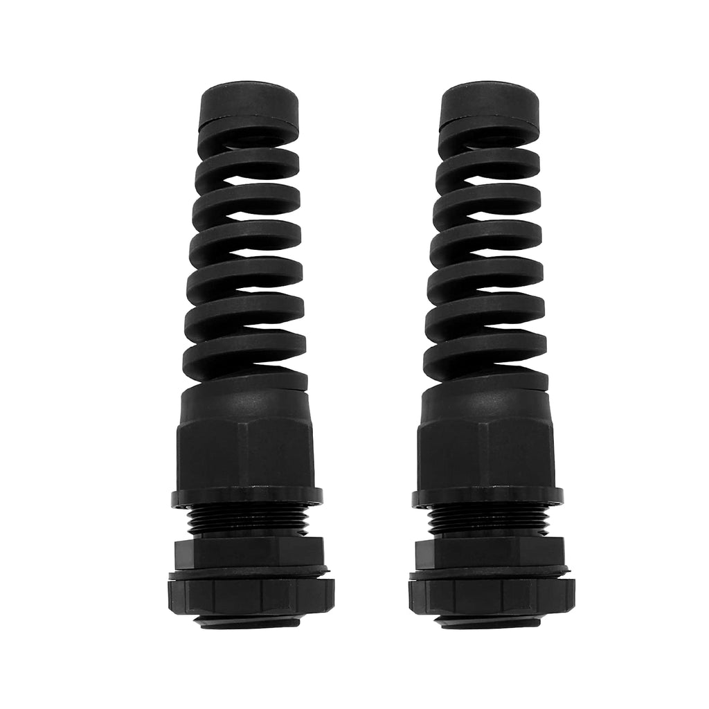 LifCratms 2Pcs NPT 1/2" Black Cable Gland, 7-12mm Cable Range