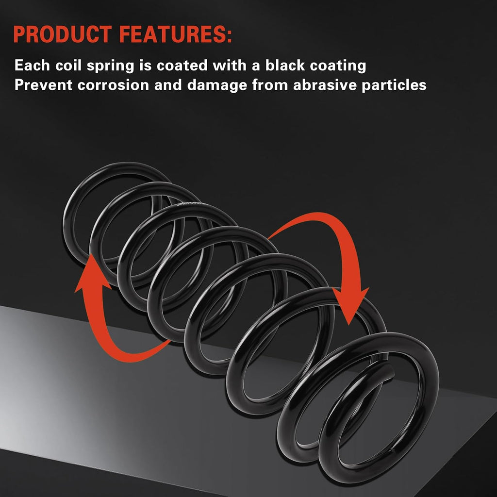 Front Left & Right Suspension Coil Spring Set Compatible with Wrangler