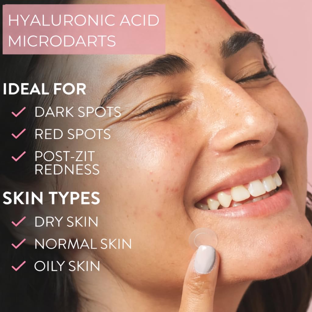 Microdart Pimple Patches- Cystic Acne Patch – Microneedle Pimple Patch for Face, Dark Spots & Blind Pimples- 18ct