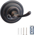 Zinc Traditional Round Bathroom Towel and Robe Hook, Oil Rubbed Bronze, Easy Installation | Traditional