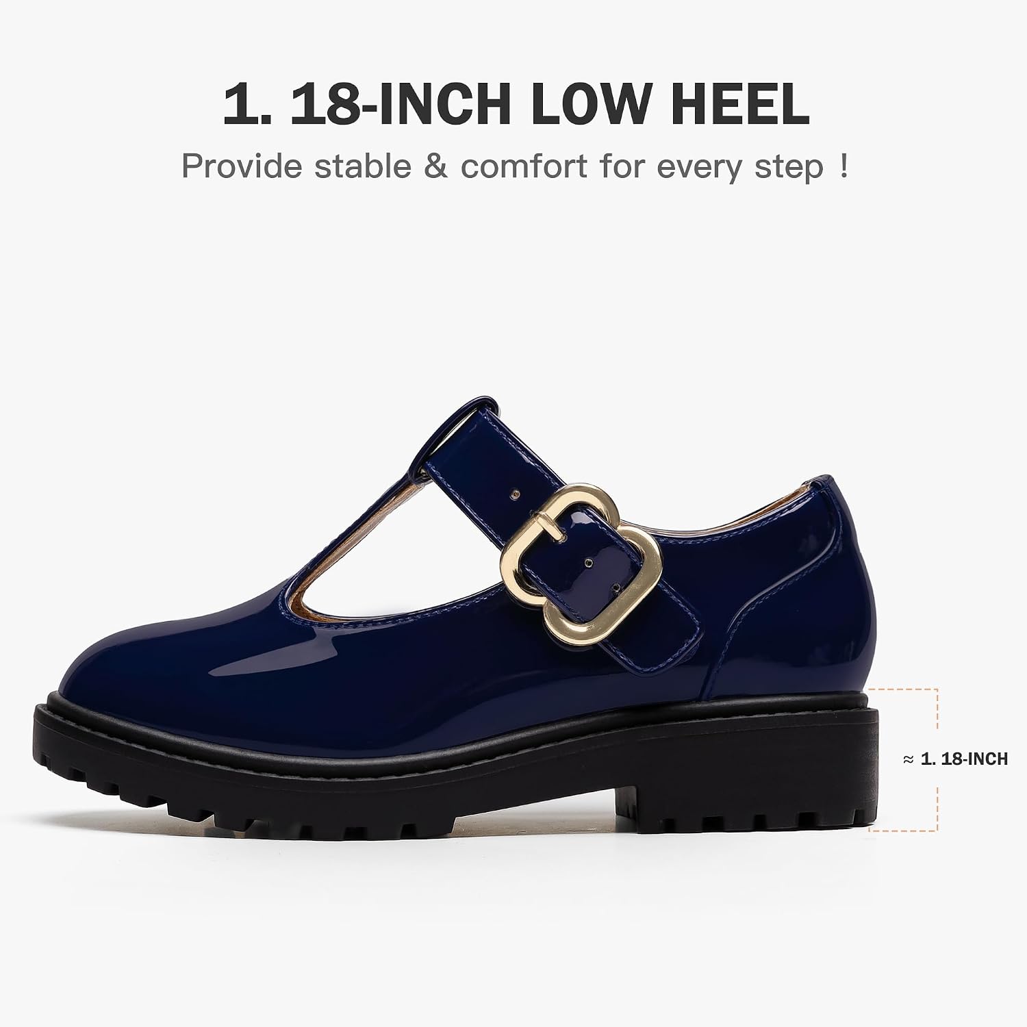 Girls Shoes School Mary Jane Uniform Dress Shoes Kids Loafers T-Strap Flats