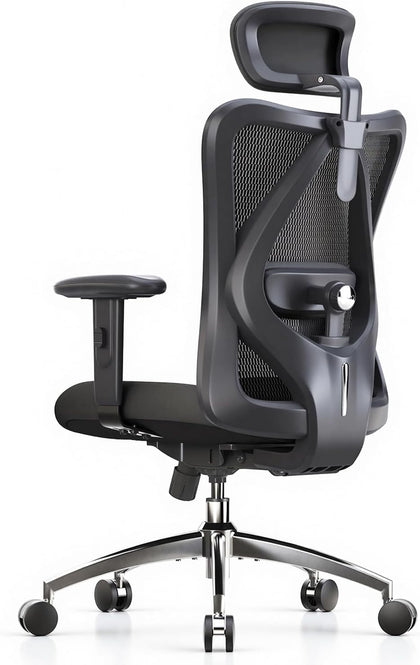 M18 Ergonomic Office Chair, High Back Mesh Desk Chair with Adjustable Headrest & Lumbar Support, 330lbs Capacity