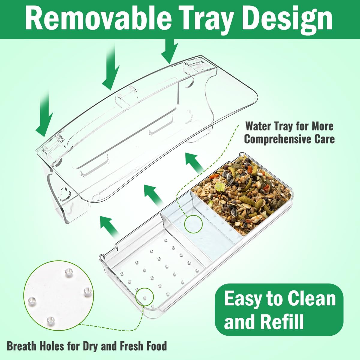 Window Bird Feeder with 4 Strong Suction Cups