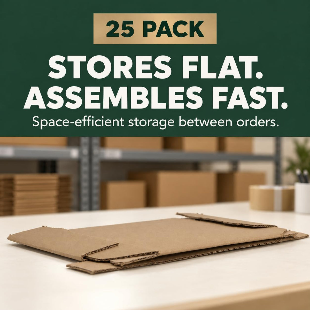 Commercial 32 ECT Shipping Mailer Boxes, 10"x7"x3", 25 Pack