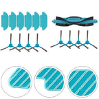 Replacement Roller Main Brush & Side Brush Kit for Compatible with for shellbot for sl60 Robot Vacuum, Includes for Brush Roll Mop Pads High-Efficiency Cleaning Accessories Set(C)