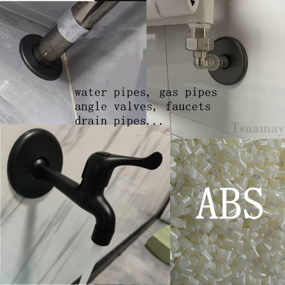 0.86" Wall Split Flange Round Escutcheon Plate for Kitchen Pipe