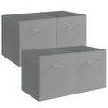 13x13 Storage Cubes, Fabric Storage Bins, Gray, 4-Pack