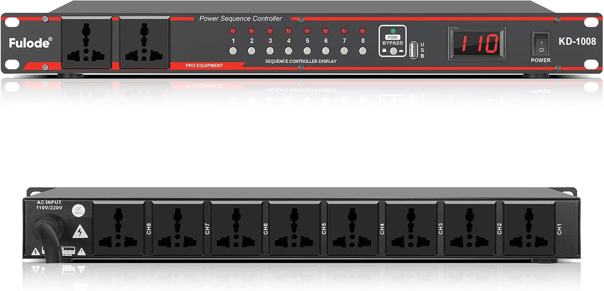 Power Conditioner for Audio Equipment, Rack Mount Power Sequencer