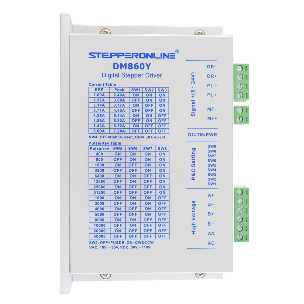 STEPPERONLINE Digital Stepper Motor Driver CNC 2.4-7.2A 36-110VDC for Nema 34 Stepper Motor