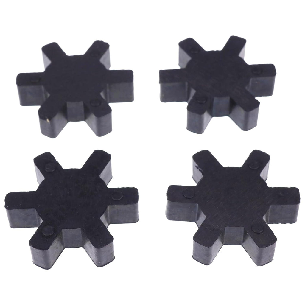 4X Black Flexible Solid Type NBR Rubber Spider Center Inserts Compatible with L075 Lovejoy Martin L Jaw Coupling